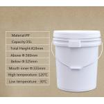 Transparent Round Pail for Children Toys Packing 35L 7 Gallon Recycled Plastic Bucket for sale