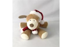 China Child Friendly Christmas Plush Toys Plushy Brown Christmas Stuffed Animals supplier