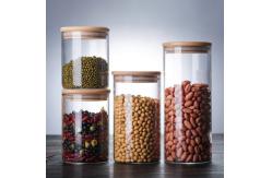 China High Borosilicate Glass Spice Storage Containers with Bamboo Lids supplier