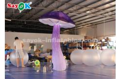 China Amazing 2.5m  Inflatable Lighting Decoration Hanging Mushroom With Blower supplier