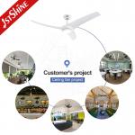 White Modern ABS Quiet Ceiling Fan , DC LED Ceiling Fan With Remote Control