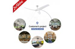 China White Modern ABS Quiet Ceiling Fan , DC LED Ceiling Fan With Remote Control supplier