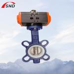 China Pneumatic Wafer-Type Fluoropolymer-Lined Soft-Seal Butterfly Valve for sale