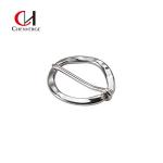 Zinc Alloy Oval Metal Belt Buckles 3mm Thickness Wear Resistant for sale