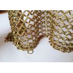 Custom Chainmail Stainless Steel Mesh Curtain 1.0x8mm With Brass Colors for sale