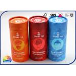 China Custom Colorful Printed Tea Paper Packaging Tube Matte Lamination manufacturer