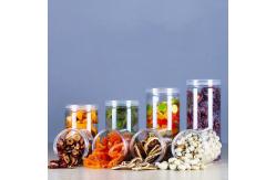 China 55mm Clear Round Plastic Storage Jars With Aluminum Lids Explosion Proof supplier