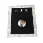 IP68 black titanium rear panel mount optical trackball with 3 mouse buttons for sale