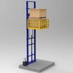 Blue 500KGs Hydraulic Cargo Lift Platform For Indoor And Outdoor for sale