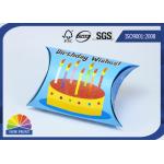Multi Color Small Custom Pillow Box For Wine / Cosmetic / Garments Packaging for sale