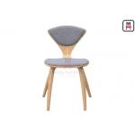 Triangle Wood Wood Restaurant Chairs , Back Upholstered Armless Dining Chair for sale