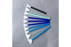 China Rectangle Sponge Tipped Swab White Foam Green Stick supplier