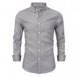 Flannel Custom Business Shirts Uniform Regular Fit Cotton Lining Fashionable for sale