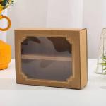 Transparent Window Macaron Packaging Box White Cardboard Baking Biscuits Western Pastry Packaging Box