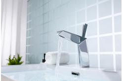 China Brushed Bathroom Basin Faucets Countertop Hot And Cold Tap Mixer supplier