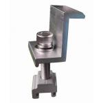 Steel Polished Solar Roof Mounting Systems , T66 Solar End Clamp