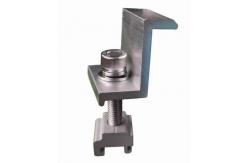 China Steel Polished Solar Roof Mounting Systems , T66 Solar End Clamp supplier
