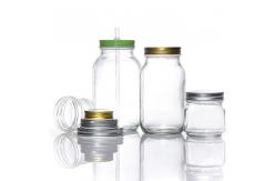 China Free Sample 32oz Glass Canning Jars Glass Mason Jar with Metal Lid supplier