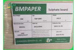 China Smooth Surface 260gsm Solid Bleached Sulfate Board 23x36 Inch supplier