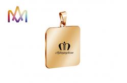 China SS304 Polished Rectangle Dangle Custom Engraving Charms supplier