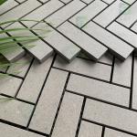 Morden Fish Bone Marble Mosaic Background Wall Tiles For Living Room
