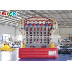 Inflatable Outdoor Games 0.4mm PVC Tarpaulin Inflatable Sports Games Connect Four 4 In A Row Basketball Game for sale