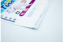 China LDPE Diaper Sanitary Napkin Custom Printed Plastic Bags Packaging ISO with Patch Handle supplier