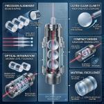 Transparent 76.2mm 100mm Sapphire Rod Optical Collimator