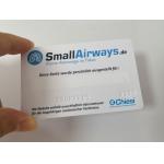 Silver Emboss Member Number Matte PVC Business Cards With White Signature Panel