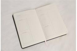 China Sturdy Elastic Band Time Schedule Planner , Suede Feel Synthetic Leather Agenda Planner supplier