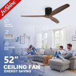 220V 60w Home Decoration Ceiling Fan With Remote Control AC Motor for sale