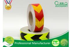 China Dark Self Adhesive Arrow PET Reflective Electrical Warning Tape For Truck / Vehicles supplier