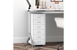 China Daily Storage 6 Drawers Mobile Metal File Cabinet With 4 Casters supplier