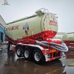 Construction Building Bulk Cement Tanker Semi Trailer With Compressor for sale