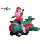 Oxford Cloth Inflatable Old Man LED Christmas Santa Claus Flying Airplane Blowing for sale