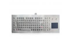 China Stainless Steel Industrial Keyboard With Touchpad IP68 Waterproof Desktop Metal Keyboard supplier