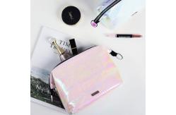 China Multi Purpose Iridescent PU Makeup Bag With Zipper supplier