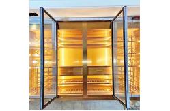 China Luxury Foldable Bar Have Glass Easy Move Steel Wine Cabinet supplier
