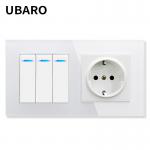 LED Lights Switch Socket Combination Round Mounting Box Light Bulb Socket With Switch