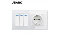 China LED Lights Switch Socket Combination Round Mounting Box Light Bulb Socket With Switch supplier