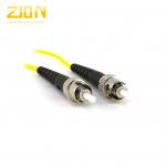 Singlemode 9 / 125 μm ST to ST Simplex Fiber Optic Patch Cord in Yellow PVC Jacket for sale