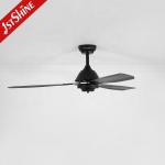 1stshine Ceiling Fan with 6 Speed Remote Control Standard Wind Black Metal Blades
