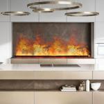 Waterproof Led Electric Fireplace Freestanding Safe for Children Dump Automatically Shuts Off