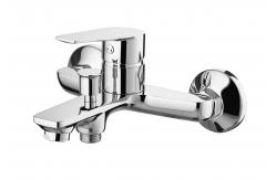 China Chrome Brass Bath Shower Faucet Surface-Mounted Single Lever supplier