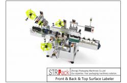 China Front Back Top Surface Bottle Labeling Machine Servo system Driving supplier