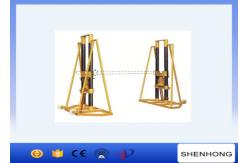 China Manual Drive Cable Drum Jacks 3T - 20T Supporting Cable Reel Stringing supplier