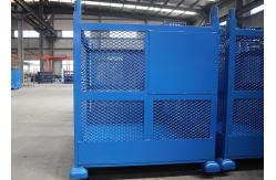 China Stackable Forklift Stillage Bin Mesh Pallet Cages Drop Front supplier