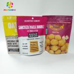 Food Snack Bag Packaging Zipper / Euro Hole For 500g Peanut Cookie Packaging for sale