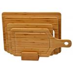 Bamboo Cutting Board Set: (3) Small Medium & Large with handle and special shape bamboo chopping board set for sale