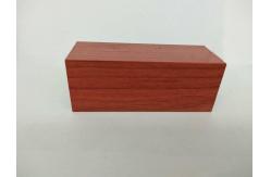 China Reddish Brown Rectangle Wood Finish Aluminium Profiles , Standard Aluminum Extrusion supplier